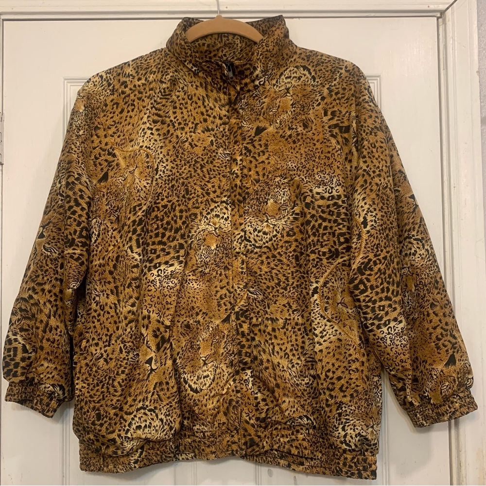 Vintage Active Horizon  Bomber  22W Animal Print Jacket        1497